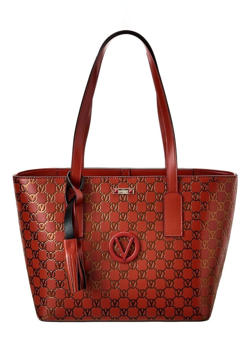 Valentino by Mario Valentino Prince Monogram Leather Tote