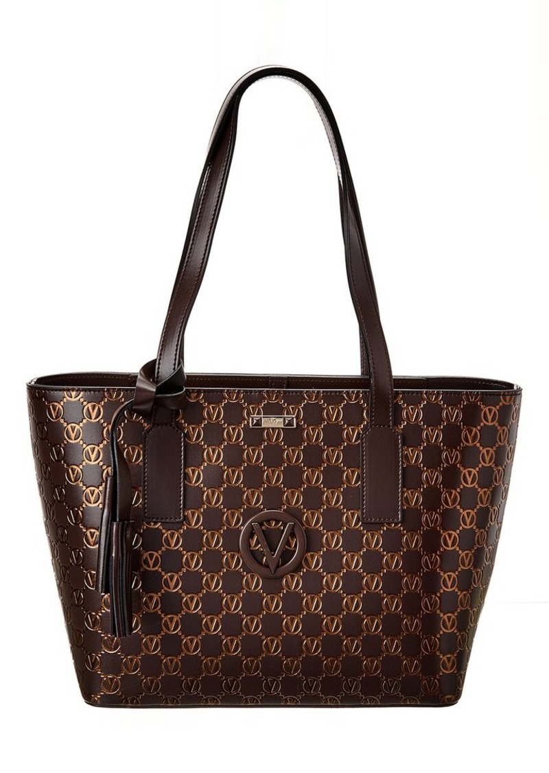 Valentino by Mario Valentino Prince Monogram Leather Tote