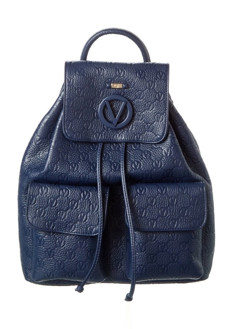 Valentino by Mario Valentino Simeon Dollaro Monogram Leather Backpack