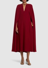 Valentino Cady Couture Cape Midi Dress