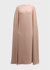 Valentino Cady Couture Midi Dress with Cape Back 