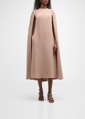 Valentino Cady Couture Midi Dress with Cape Back 