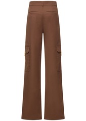 Valentino Canvas Straight High Waist Cargo Pants