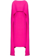 Valentino Cady Couture cape-effect midi dress