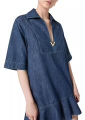 Valentino Chambray Denim Short Dress