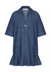 Valentino Chambray Denim Short Dress