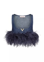 Valentino Chambray Denim Top