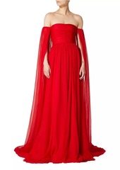 Valentino Chiffon Evening Dress