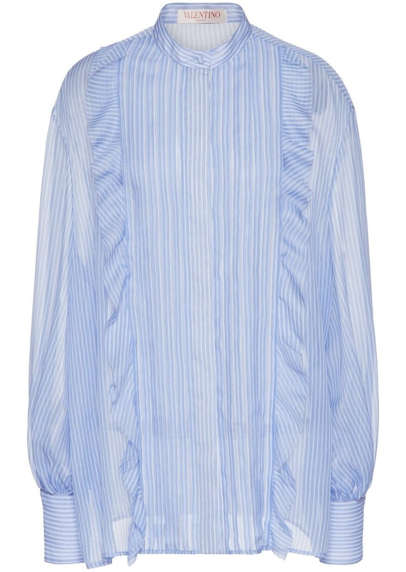 Valentino Classic Stripes chiffon shirt