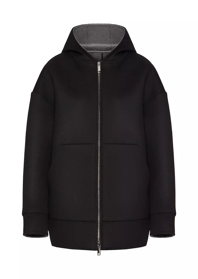 Valentino Compact Drap Peacoat