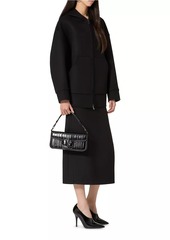 Valentino Compact Drap Peacoat