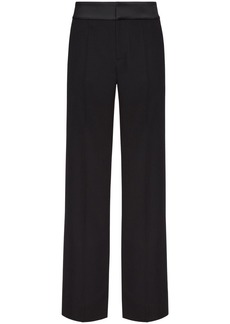 Valentino contrasting-waistband straight-leg trousers