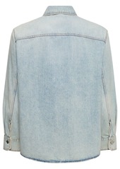 Valentino Cotton Denim Long Sleeve Shirt