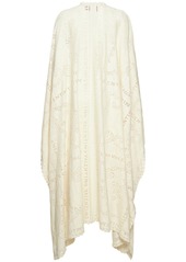 Valentino Cotton Guipure Lace Long Cape