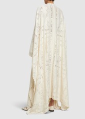 Valentino Cotton Guipure Lace Long Cape