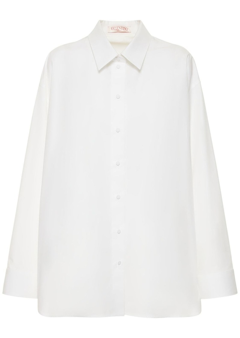 Valentino Cotton Poplin Mini Shirt Dress