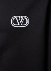 Valentino Cotton Sweatshirt Hoodie W/ Logo