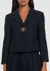 Valentino Crepe Couture Logo Jacket