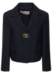 Valentino Crepe Couture Logo Jacket