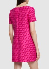 Valentino Crepe Couture Logo Mini Dress