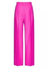 Valentino Crepe Couture Pleated Trousers