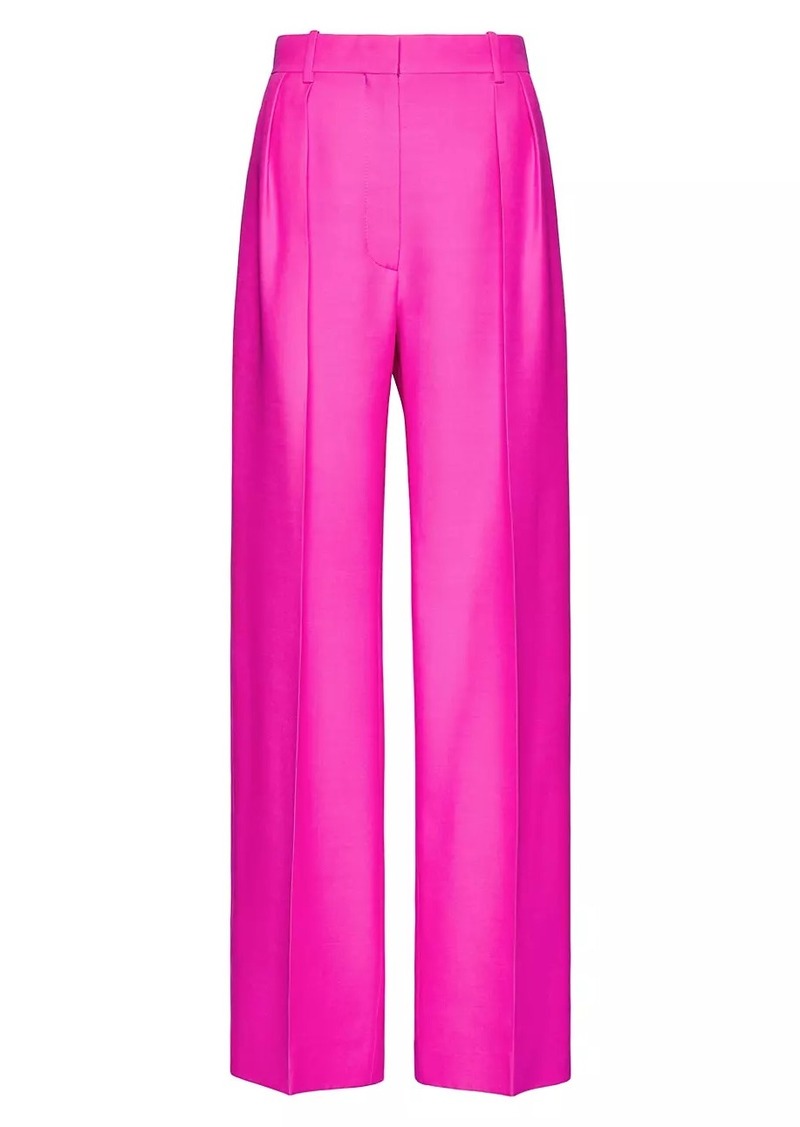 Valentino Crepe Couture Pleated Trousers