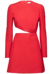 Valentino Crepe Couture Side Cut Out Mini Dress