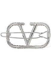 Valentino Crystal V Logo Hair Clip