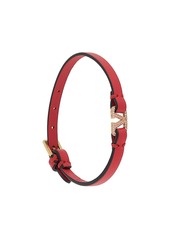Valentino crystal VLOGO detail leather bracelet