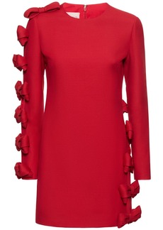 Valentino Cutout Crepe Couture Mini Dress W/bows