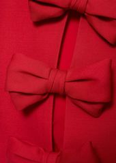 Valentino Cutout Crepe Couture Mini Dress W/bows