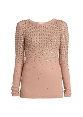 Valentino Embellished Wool Ribbed Sweater