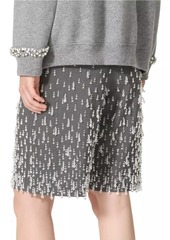 Valentino Embroidered Active Gabardine Bermuda Shorts