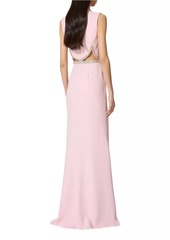 Valentino Embroidered Cady Couture Evening Dress