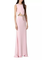 Valentino Embroidered Cady Couture Evening Dress