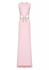 Valentino Embroidered Cady Couture Evening Dress