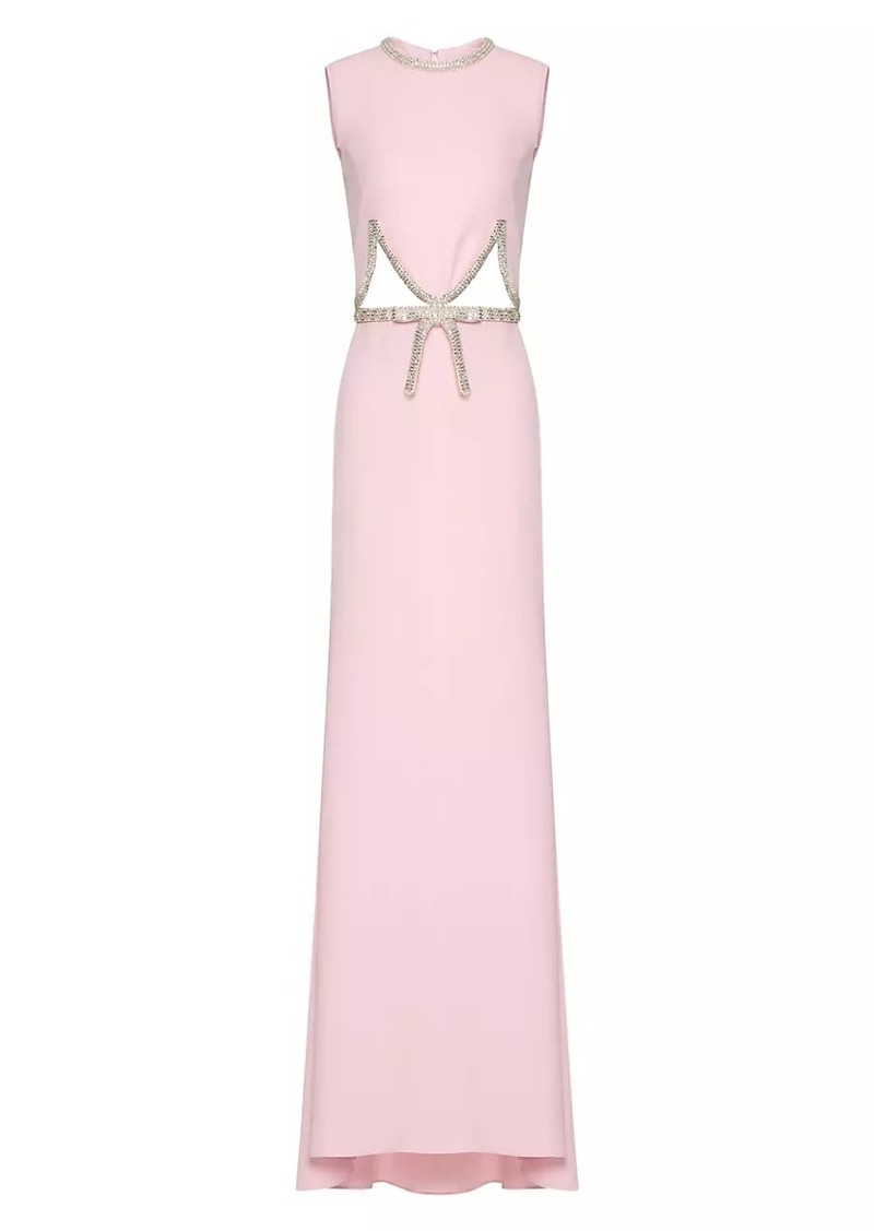 Valentino Embroidered Cady Couture Evening Dress