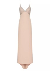 Valentino Embroidered Couture Cady Long Dress