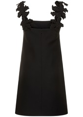 Valentino Embroidered Crepe Mini Dress