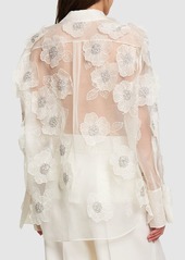 Valentino Embroidered Organza Shirt