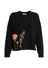 Valentino Embroidered Wool & Cashmere Sweater