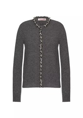 Valentino Embroidered Wool Cardigan