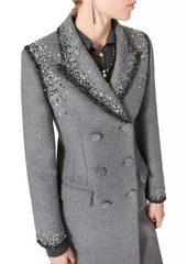 Valentino Embroidered Wool Coat