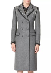 Valentino Embroidered Wool Coat