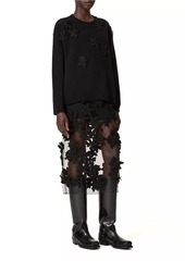 Valentino Embroidered Wool Sweater