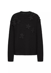 Valentino Embroidered Wool Sweater