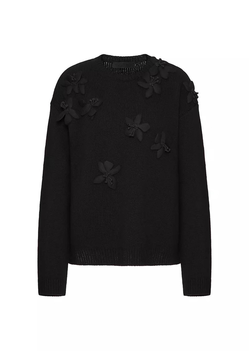 Valentino Embroidered Wool Sweater