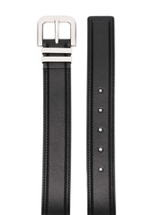 Valentino engraved-buckle leather belt