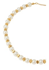 Valentino Faux Pearl & Rockstuds Collar Necklace
