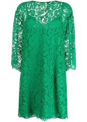 Valentino floral lace shift dress